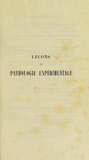 Tapa de Lec ʹons de pathologie expe¿imentale