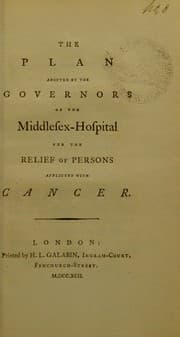 Tapa de The plan adopted by the governors of the Middlesex-Hospital for the relief of persons afflicted with cancer