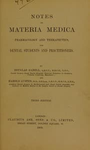 Tapa de Notes on materia medica