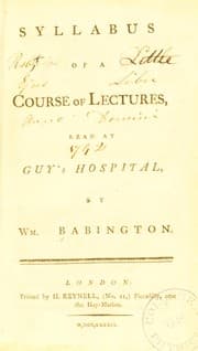 Tapa de Syllabus of a course of lectures, read at Guy's Hospital