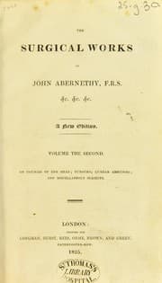 Tapa de The surgical works of John Abernethy