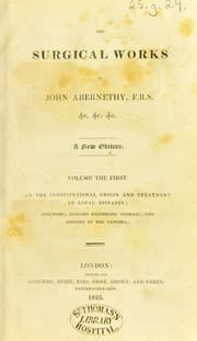 Tapa de The surgical works of John Abernethy