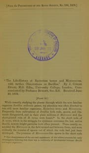 Tapa de The life-history of Bacterium termo and Micrococcus
