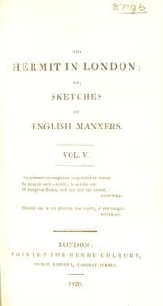 Tapa de The hermit in London; or, sketches of English manners