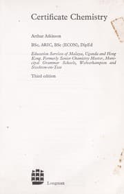 Tapa de Certificate chemistry