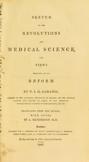 Tapa de Sketch of the revolutions of medical science, and views relating to its reform