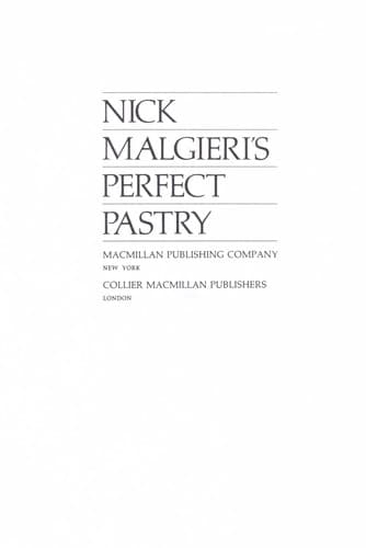 Tapa de Nick Malgieri's perfect pastry.