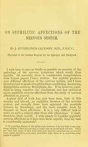 Tapa de The syphilitic affections of the nervous system