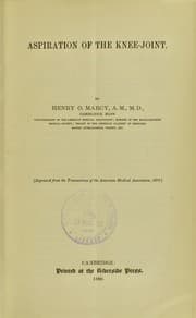 Tapa de Aspiration of the knee-joint