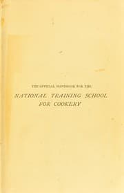 Tapa de The official handbook for the National Training School for Cookery