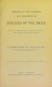 Tapa de Remarks on the diagnosis and treatment of diseases of the brain