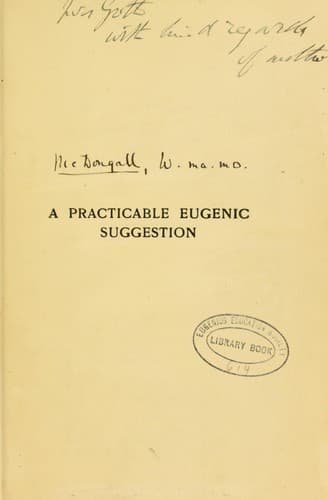 Tapa de A practicable eugenic suggestion