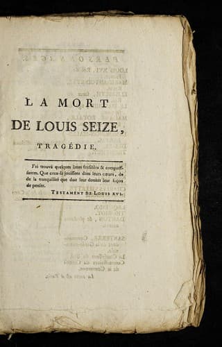 Tapa de La mort de Louis seize