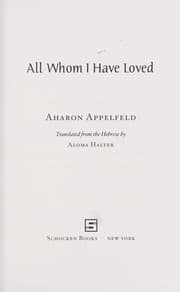 Tapa de All whom I have loved