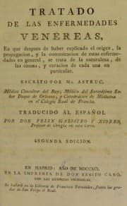 Tapa de Tratado de las enfermedades ven©♭reas, en que despues de haber explicado el or©Ưgen, la propagacion, y la communicacion de estas enfermedades en general, se trata de la naturaleza, de las causas, y curacion de cada una en particular ...