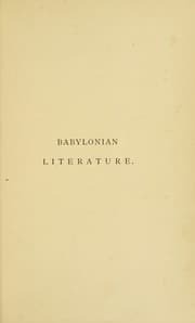 Tapa de Babylonian literature