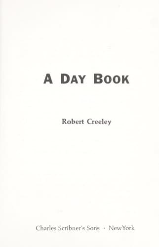Tapa de A day book