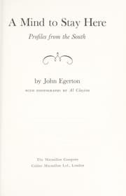 Tapa de A mind to stay here; profiles from the South