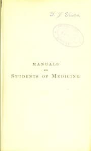 Tapa de A manual of surgery