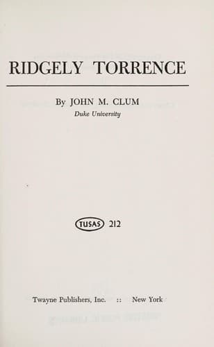 Tapa de Ridgely Torrence