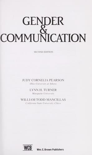 Tapa de Gender & communication