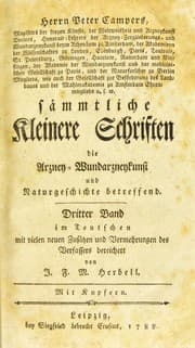 Tapa de S©Þmmtliche kleinere Schriften die Arzney-, Wundarznenykunst und Naturgeschichte betreffend. Im Teutschen mit vielen neuen Zus©Þtzen und Vermehrungen des verfassers Bereichert