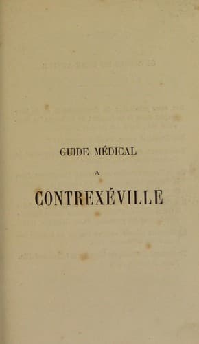 Tapa de Guide m©♭dical ©  Contrex©♭ville (Vosges)