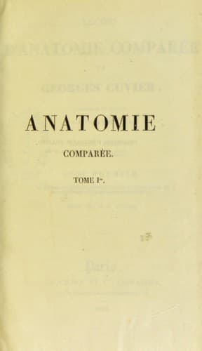 Tapa de Le©ʹons d ́anatomie compar©♭e de G. Cuvier