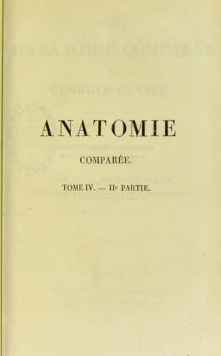 Tapa de Le©ʹons d ́anatomie compar©♭e de G. Cuvier