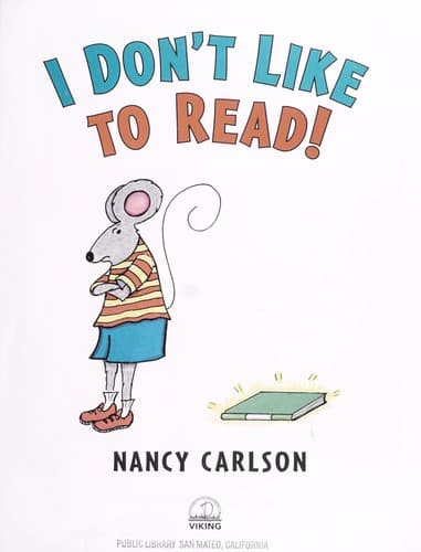 Tapa de I don't like to read!