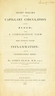 Tapa de A short inquiry into the capillary circulation of the blood