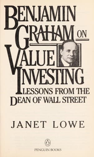 Tapa de Benjamin Graham on value investing