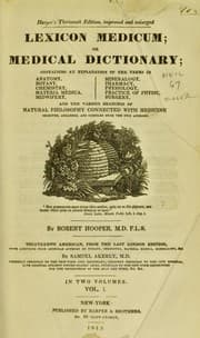 Tapa de Lexicon medicum, or, Medical dictionary