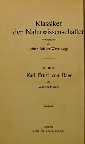 Tapa de Karl Ernst von Baer