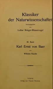 Tapa de Karl Ernst von Baer