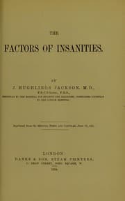 Tapa de The factors of insanities