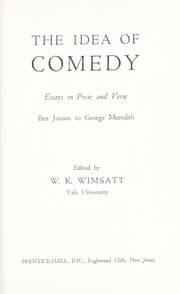 Tapa de The idea of comedy: essays in prose and verse