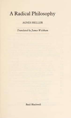 Tapa de A radical philosophy