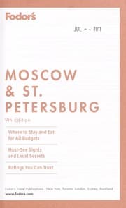 Tapa de Fodor's Moscow & St. Petersburg