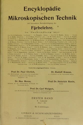 Tapa de Encyklop©Þdie der mikrospischen Technik