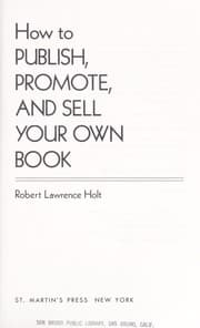Tapa de How to publish, promote, and sell your own book