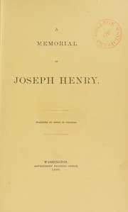 Tapa de A memorial of Joseph Henry