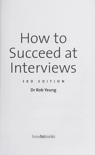 Tapa de How to succeed at interviews