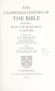 Tapa de The Cambridge history of the Bible