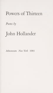 Tapa de Powers of thirteen, poems