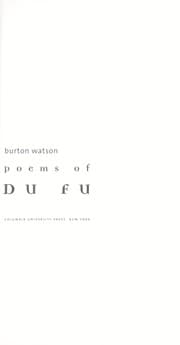 Tapa de The selected poems of Du Fu