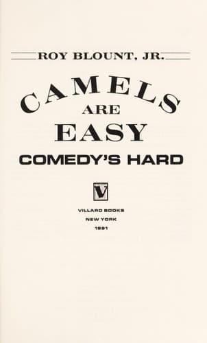 Tapa de Camels are easy, comedy's hard