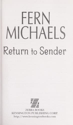 Tapa de Return to sender