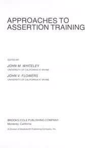 Tapa de Approaches to assertion training