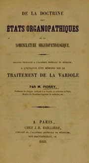 Tapa de De la doctrine des ©♭tats organopathiques de la nomenclature organopathologique